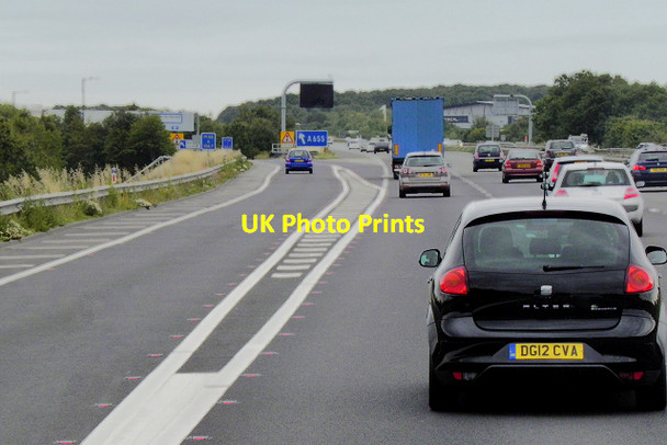 Photo 6"x4" Eastbound M62 Exit Sliproad at Junction 31 Normanton\/SE3822 c2015