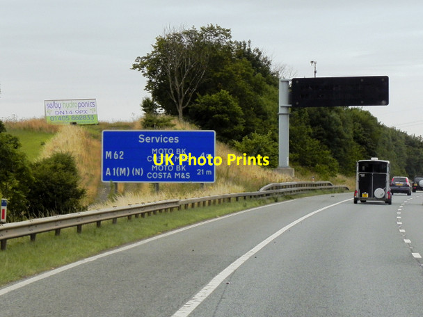 Photo 6"x4" VMS on Eastbound M62 near Whitwood Castleford c2015