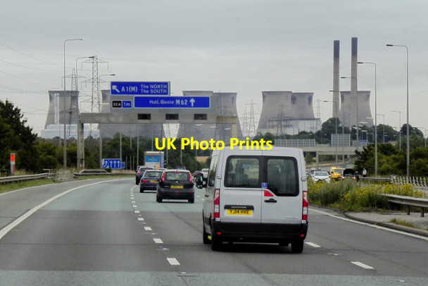 Photo 6"x4" Eastbound M62 Passing Junction 32 Pontefract c2015