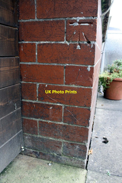 Photo 6"x4" Benchmark on #104 Birtwistle Avenue Colne\/SD8940 c2015