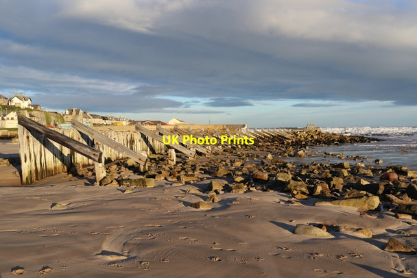 Photo 6"x4" Breakwater by the mouth of the Lossie Lossiemouth c2015
