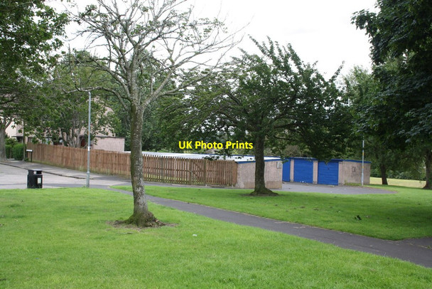 Photo 6"x4" Garage blocks of Dene Crescent Carlisle c2015