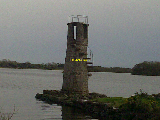 Photo 6"x4" Ballycurrin Lighthouse - a lake lighthouse Cross\/M1955 c2011