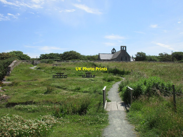 Photo 6"x4" Footbridge and St. Bride's church St Brides\/SM7910 c2015