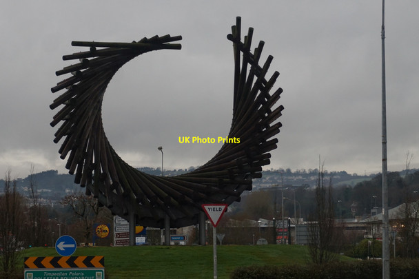 Photo 6"x4" The Polestar sculpture, Letterkenny Letterkenny c2015