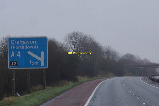 Photo 6"x4" M1 eastbound towards junction 12 Scotch Street c2015