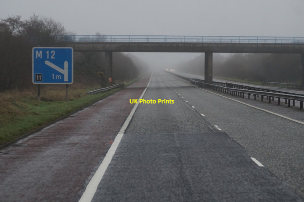Photo 6"x4" M1 eastbound at Derrycarne Road Bridge Craigavon c2015
