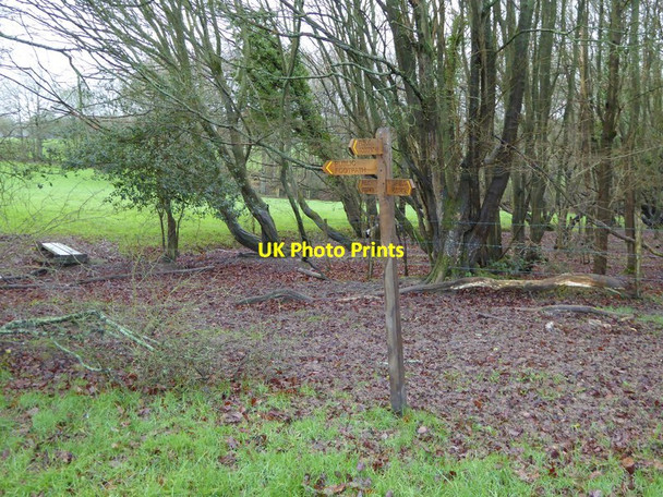 Photo 6"x4" Four way signpost near Millfield House Rowhook c2016
