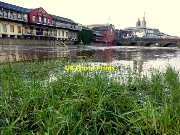 Photo 6"x4" Raised water level on the Strule, Omagh Omagh c2016