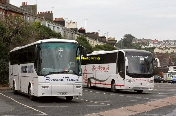 Photo 6"x4" Coaches at Torquay coach station Torquay c2015