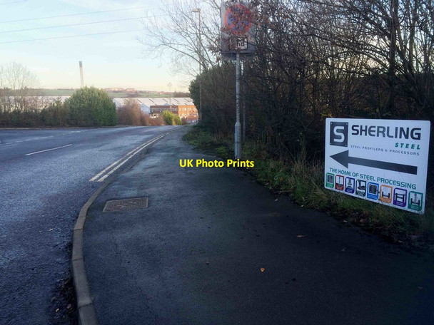 Photo 6"x4" Industrial estate entrance off Engine Lane Shafton Two Gates c2015