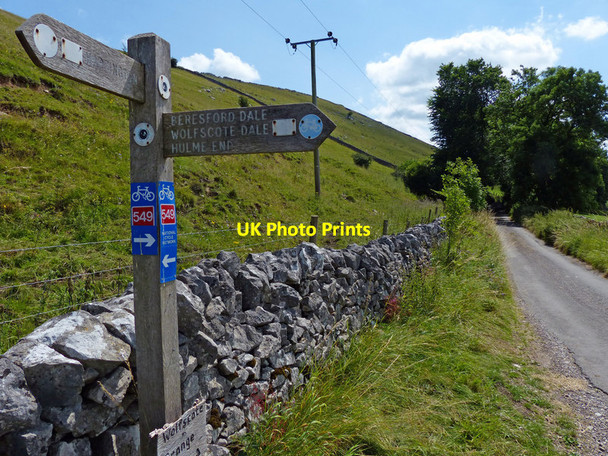Photo 6"x4" Fingerpost along the lane to Wolfscote Grange Biggin\/SK1559 c2014