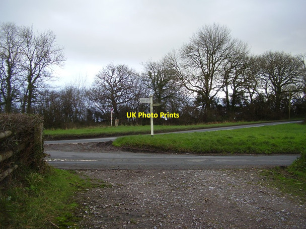 Photo 6"x4" Harp Lane junction Higher Metcombe c2016