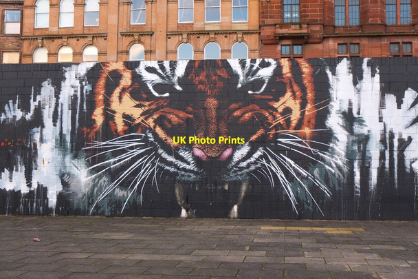 Photo 6"x4" Mural artwork by the Clyde Walkway, Glasgow Glasgow c2016