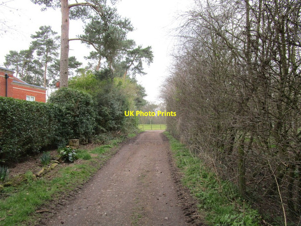 Photo 6"x4" Bridleway from Nether Hall Bretby c2015