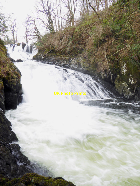 Photo 6"x4" A raging Swallow Falls Betws-y-Coed c2016