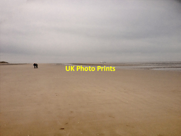 Photo 6"x4" Looking South along Formby Beach Formby c2016