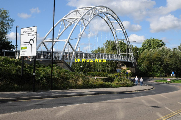 Photo 6"x4" Footbridge on former railway line Cheltenham c2015