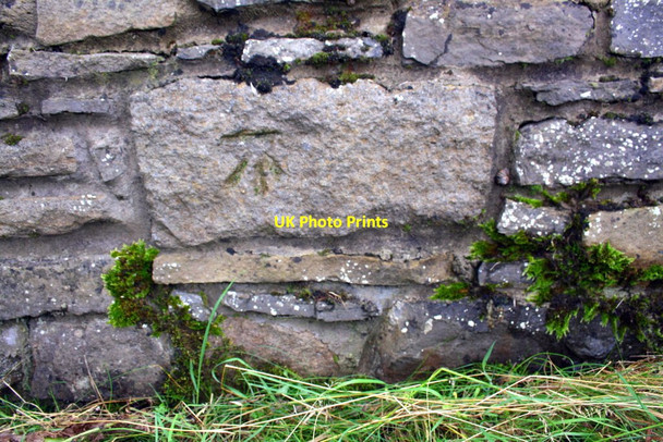 Photo 6"x4" Benchmark on back of canalside wall Barnoldswick\/SD8746 c2015
