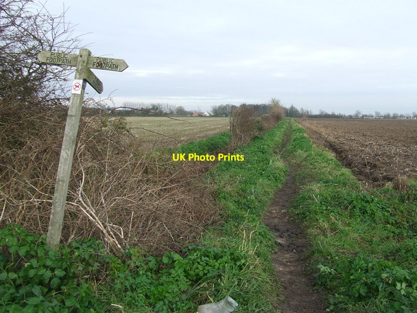 Photo 6"x4" Footpath Junction Sign Kessingland c2016