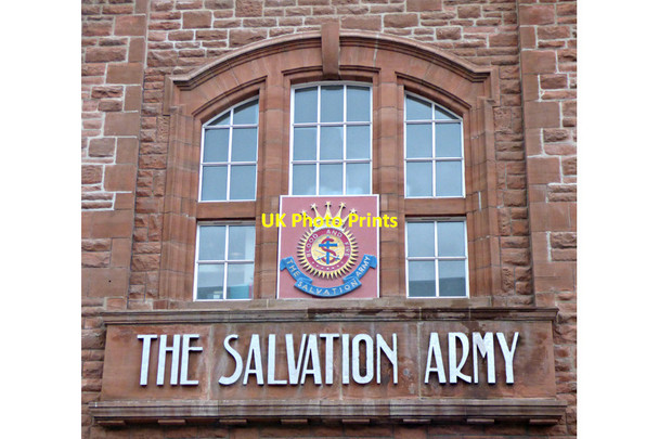 Photo 6"x4" Salvation Army building detail Port Glasgow c2016