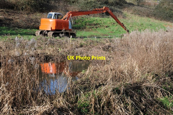 Photo 6"x4" Excavator beside the Thames and Severn Canal Stroud\/SO8405 c2016