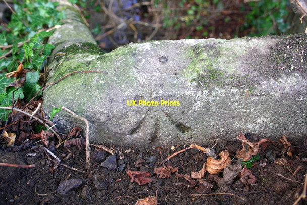 Photo 6"x4" Benchmark on culvert beside Appleton Road Southmoor c2016