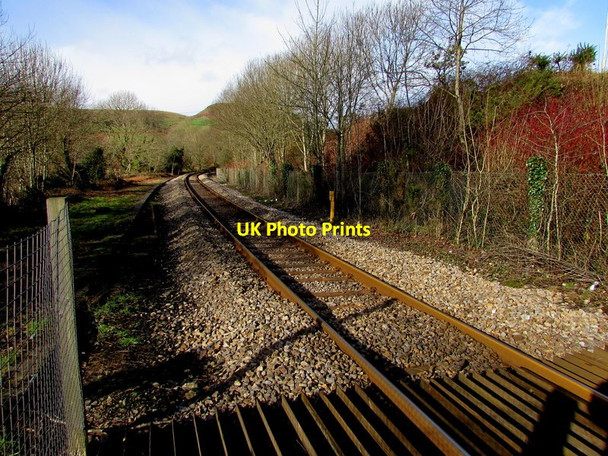 Photo 6"x4" Railway from Edwardsville towards Merthyr Tydfil Abercynon c2016