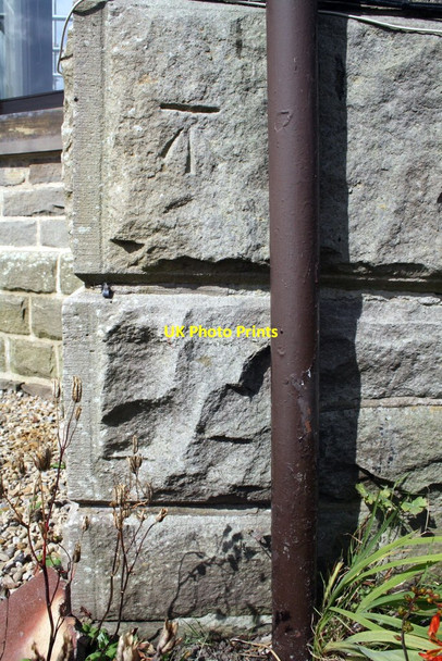 Photo 6"x4" Benchmark on #37 Colne Road Barnoldswick\/SD8746 c2015