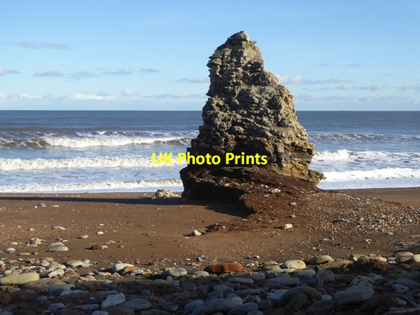 Photo 6"x4" Sea Stack on Blast Beach Dawdon c2016