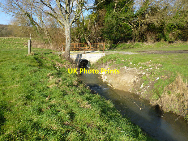 Photo 6"x4" Farm bridge over stream below pond near Wyck Wyck c2016