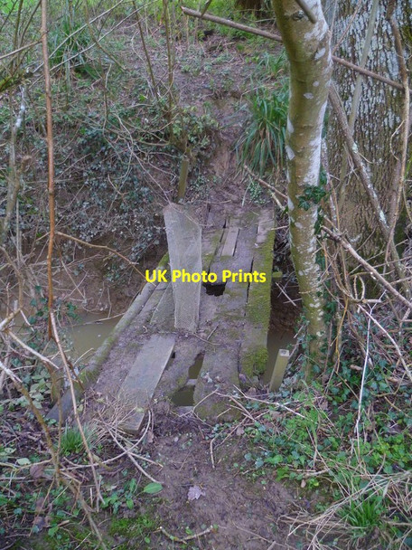 Photo 6"x4" Derelict farm bridge across Tickfold Gill Paynes Green c2016