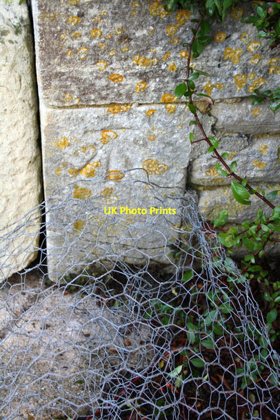 Photo 6"x4" Benchmark on Merryfield Farm house Witney c2014