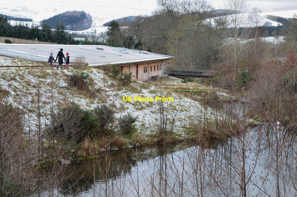 Photo 6"x4" Pond and caf\u00c3\u00a9, Glentress Glentress\/NT2839 c2016