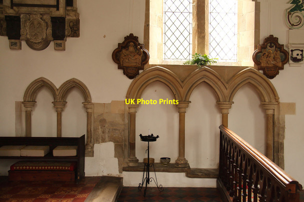 Photo 6"x4" All Saints, Barrow - Piscina & sedilia Barrow\/TL7663 c2016