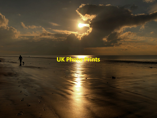 Photo 6"x4" Sunset at Formby Beach Formby c2016