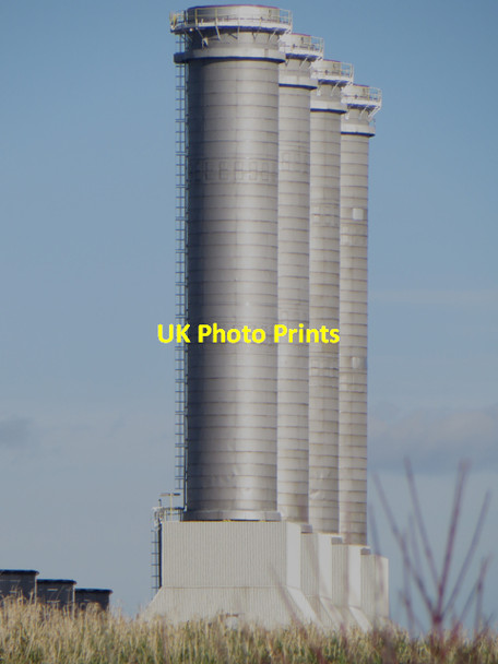 Photo 6"x4" Power station chimneys, Killingholme North Killingholme c2016