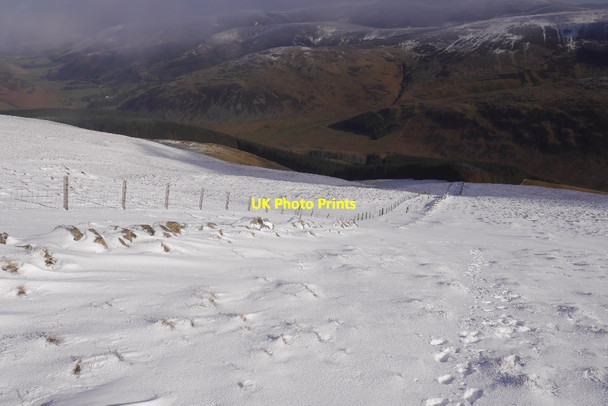 Photo 6"x4" A Winter long way down Langhaugh\/NT2031 c2016