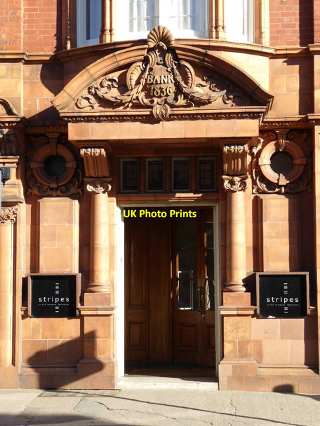 Photo 6"x4" Door and portal on Foregate Street Worcester c2016