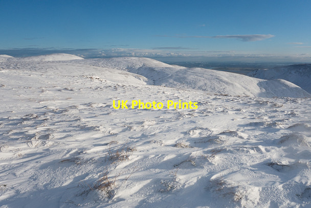 Photo 6"x4" On the Ochils in winter Blairdenon Hill c2016