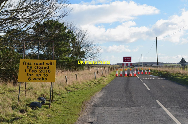Photo 6"x4" Road closure, Druridge Widdrington c2016