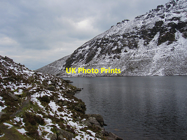 Photo 6"x4" Coumshingaun Lake and Cliffs Rathgormuck c2016