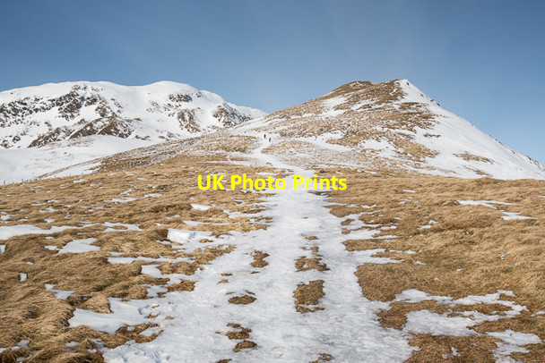 Photo 6"x4" Looking up the path of the southeast ridge of Meall nan Tarmachan Milton Morenish c2016