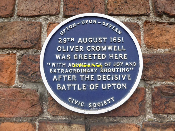 Photo 6"x4" Plaque commemorating the Battle of Upton Upton upon Severn c2016