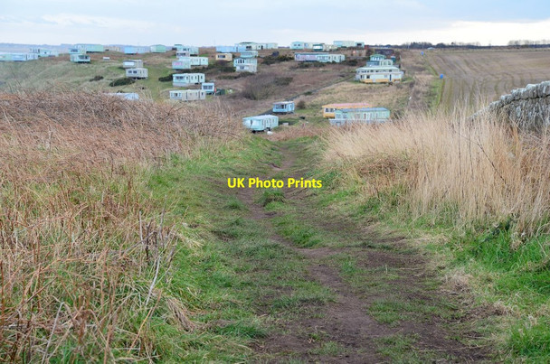 Photo 6"x4" Coast path and caravan site High Buston c2016