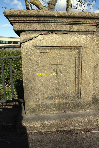 Photo 6"x4" Benchmark on bridge over Wharf Stream Swinford\/SP4408 c2016