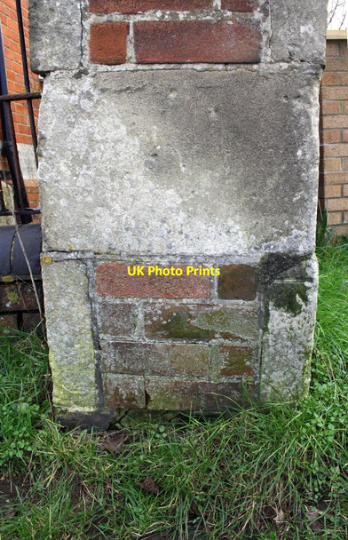 Photo 6"x4" Benchmark on wall pier outside #2 Main Road Long Hanborough c2016