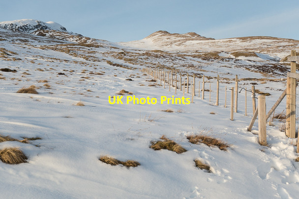 Photo 6"x4" Boundary fence for the Ben Lawers Nature Reserve Milton Morenish c2016