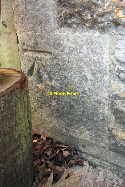 Photo 6"x4" Benchmark on Combe Methodist Chapel Combe\/SP4115 c2016