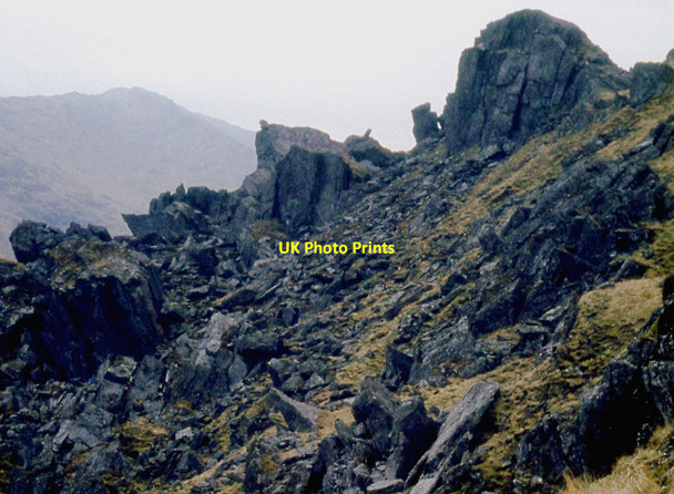 Photo 6"x4" Shattered mountainside on Carn M\u00c3\u00b2r Lochan a' Mhaim c1971